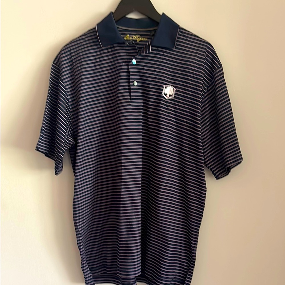Hogan Blue and Pink Striped Polo Shirt